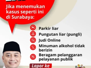 Laporkan! Bila Temui Parkir Liar hingga Judi Online di Surabaya