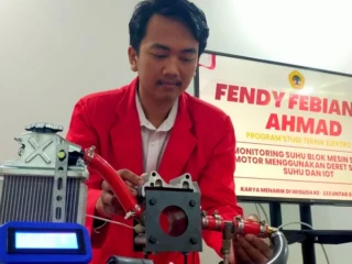 Mahasiswa Untag Surabaya Ciptakan Alat Detektor Overheat Motor Berbasis IoT